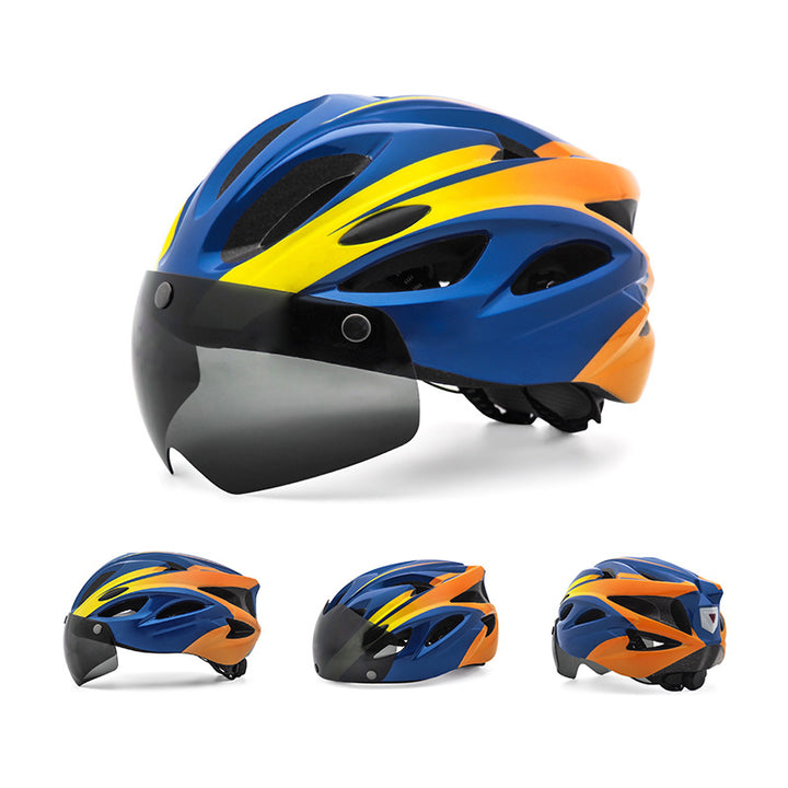 Aerodynamic Cycling Helmet with Integrated Visor Bowlift