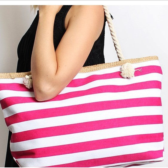 Beach bag with maritime stripe design Bowlift