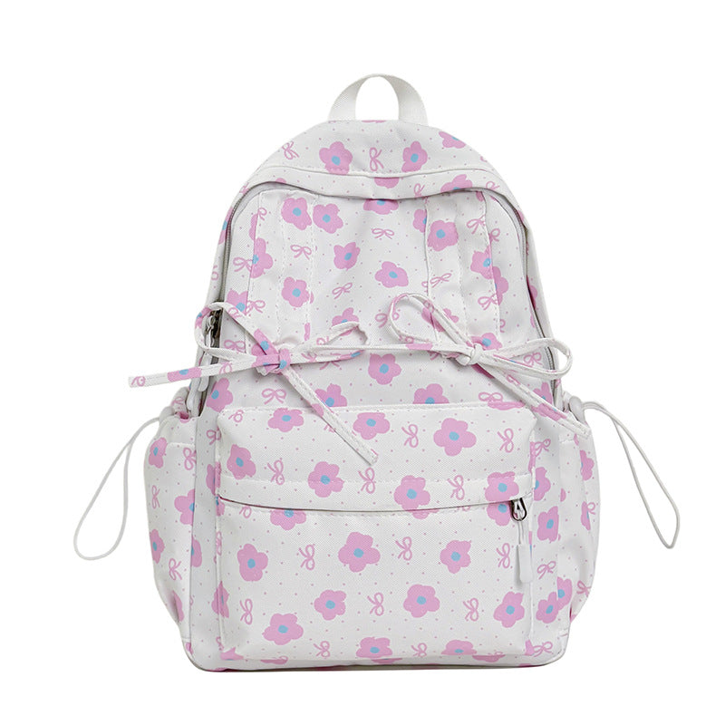 Floral Print Backpack Bowlift