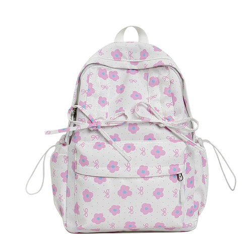 Floral Print Backpack Bowlift