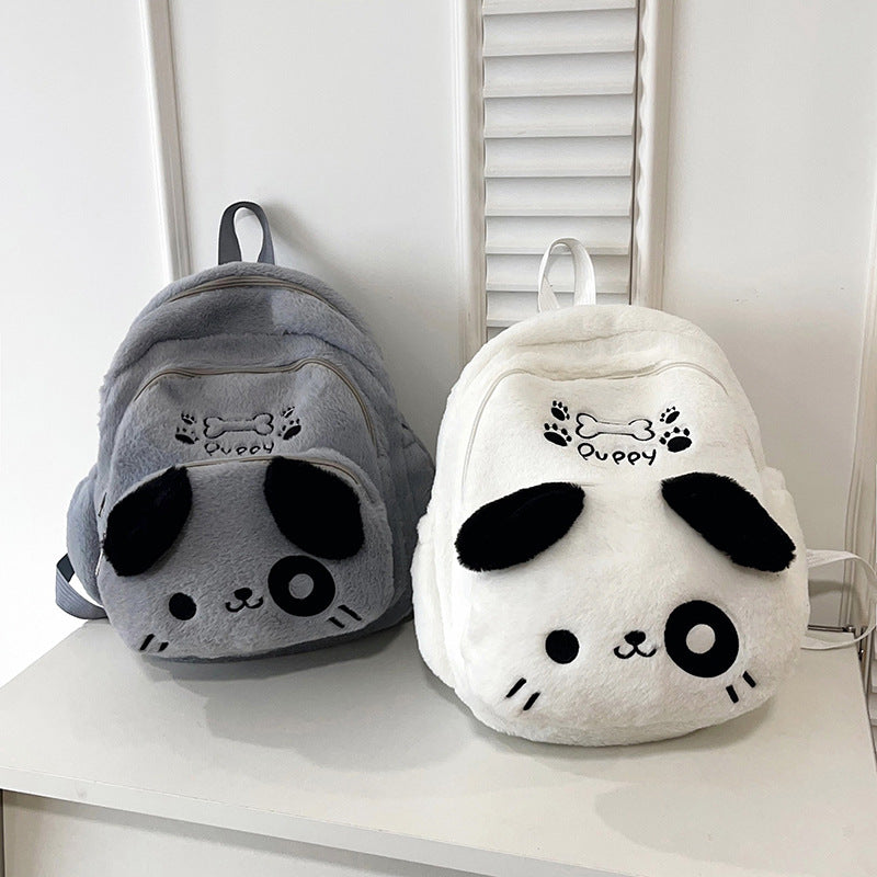 Plush backpack with dog design Bowlift
