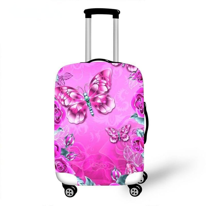 Women's hardshell travel suitcase with floral design Bowlift