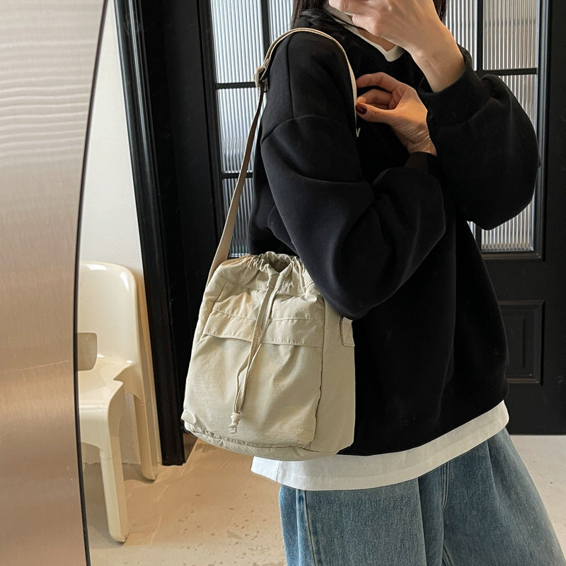 Casual Drawstring Bucket Bag Bowlift