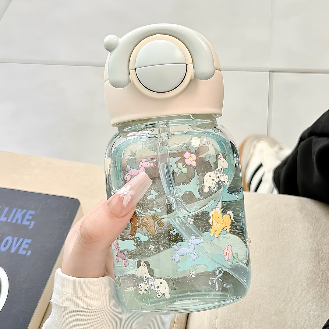Women's funny drinking bottle with cute animal motif Bowlift