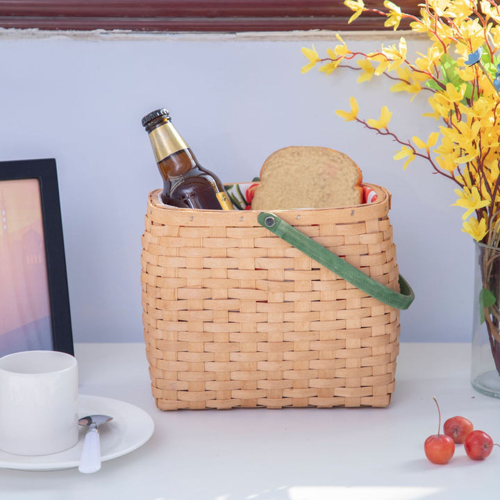 Handwoven Market Basket with Liner Bowlift