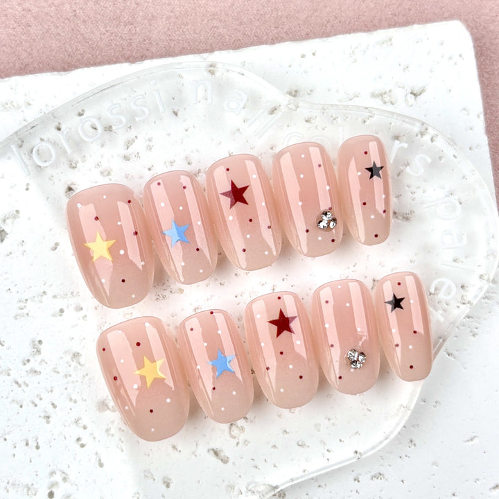 Stylish Decorative Press-On Nail Set 1790745511