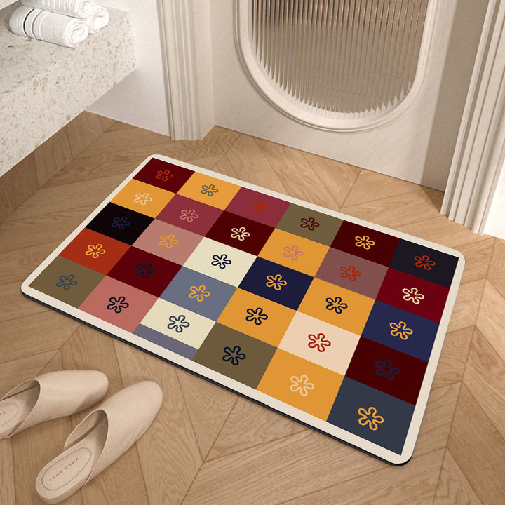 Geometric Pattern Bath Mat Bowlift