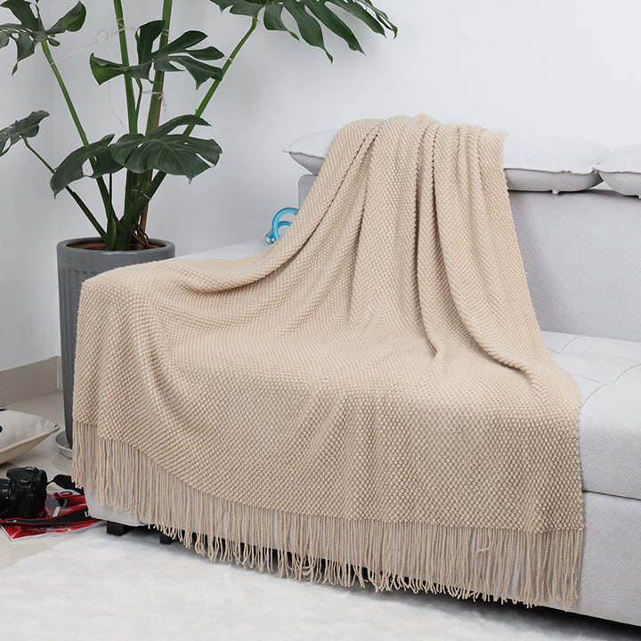 Cozy Knitted Throw Blanket Bowlift