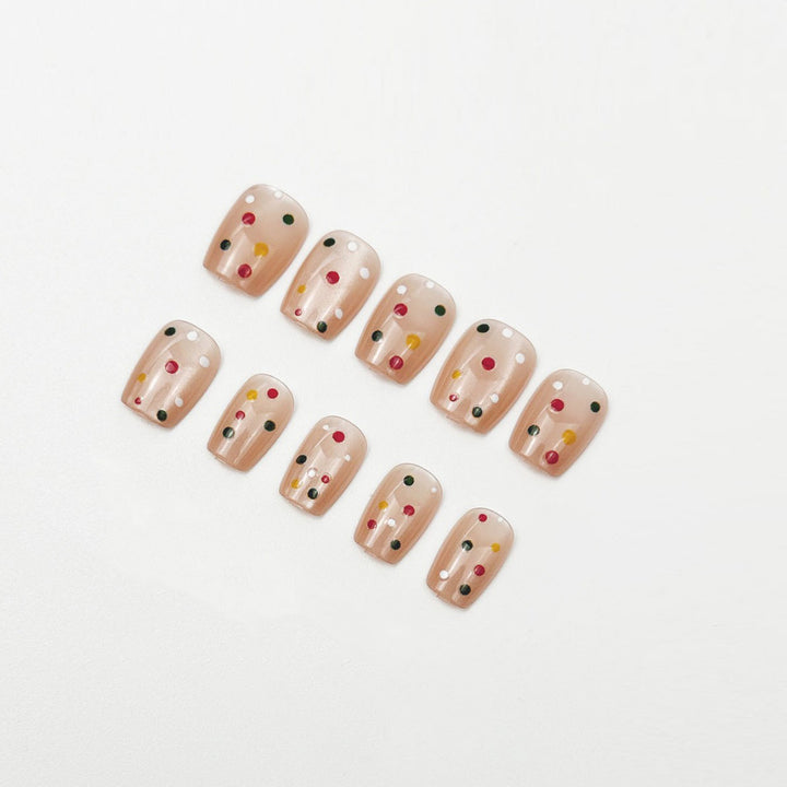 Artistic Confetti Press-On Nail Set Bowlift