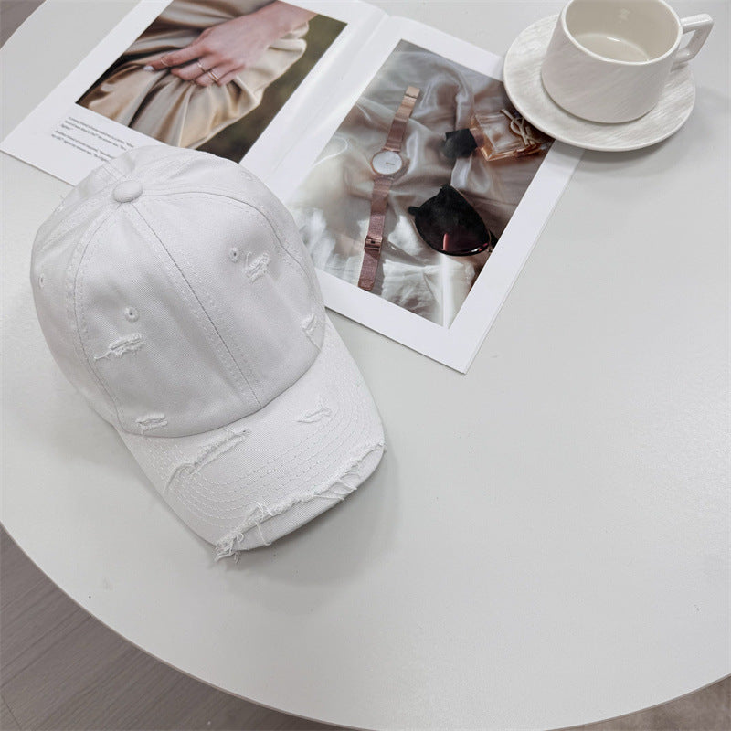 Men's Distressed Vintage-Style Baseball Cap Bowlift