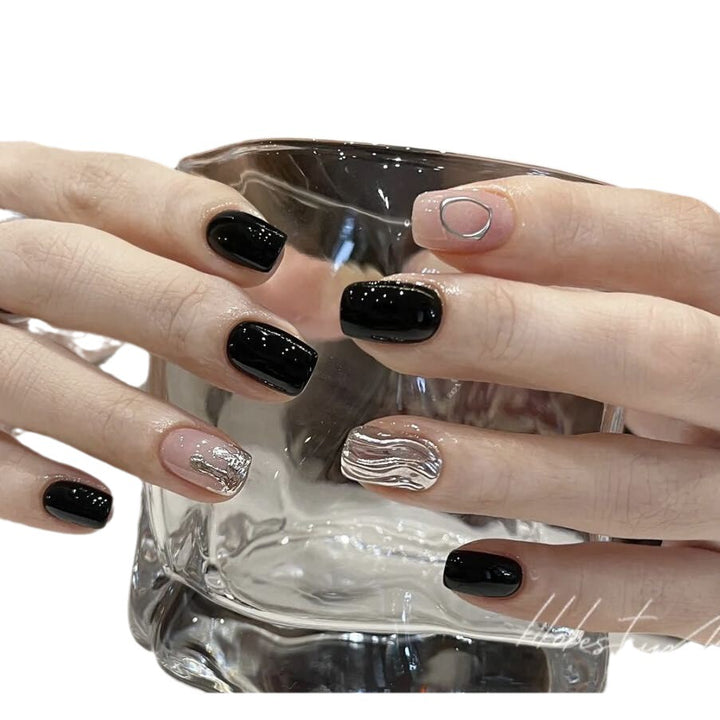 Artistic Textured Press-On Nail Set Bowlift