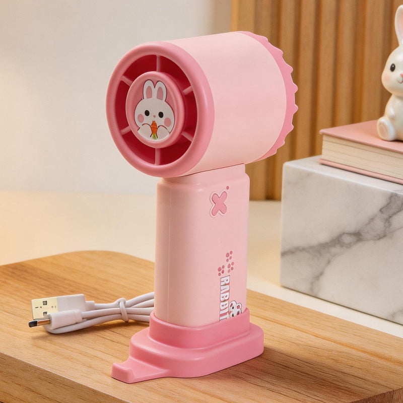 Unisex Portable Hand Fan with Cute Animal Design Bowlift