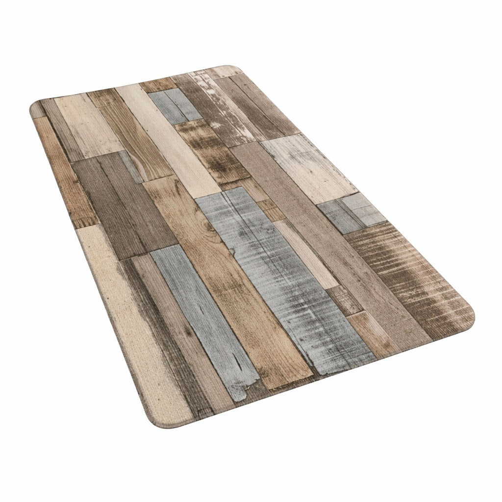 Rustic Wood Pattern Runner Mat Bowlift