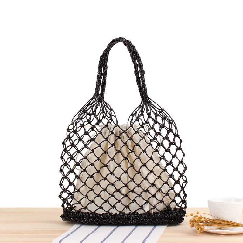Creative mesh handbag with inner pouch Bowlift