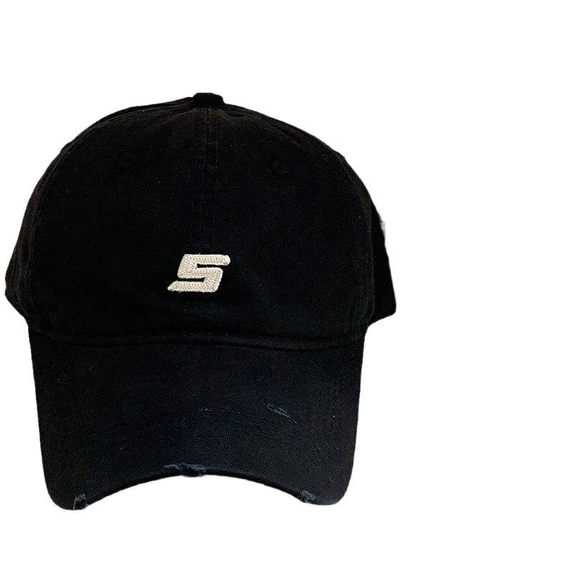 Men's Distressed Cotton Adjustable Baseball Cap Bowlift
