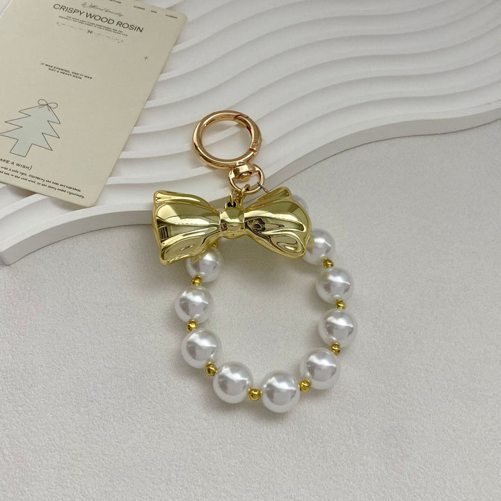 Elegant Pearl Bow Keychain Bowlift