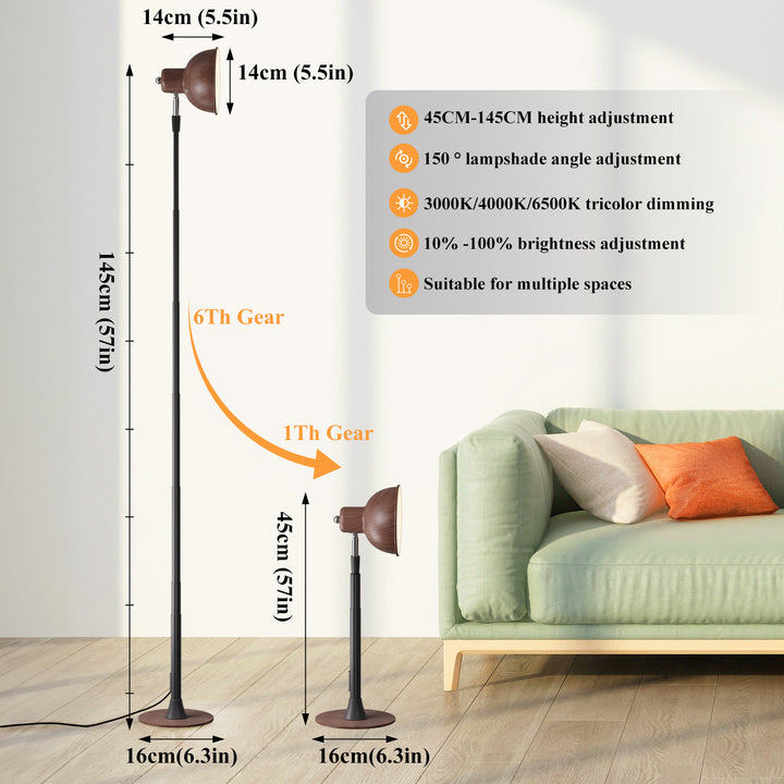 Adjustable Height LED Floor Lamp