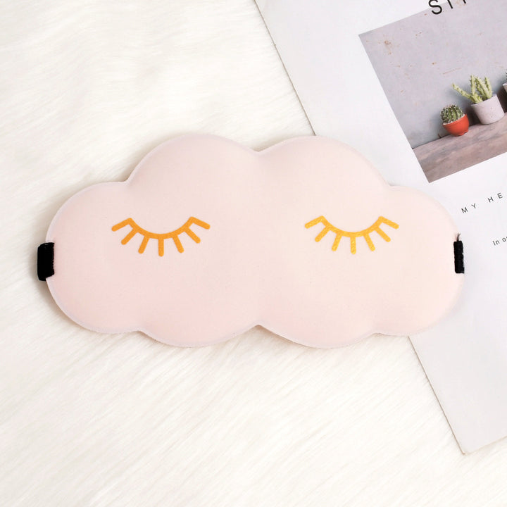 Women's cute cloud sleep mask made of memory foam with ergonomic padding and adjustable elastic band Bowlift