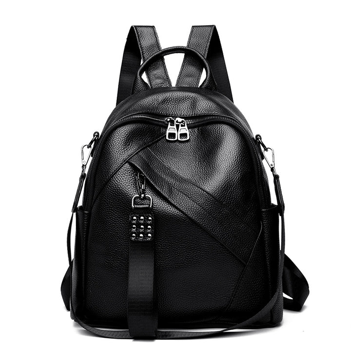 Vintage-Inspired Textured Leather Backpack Bowlift