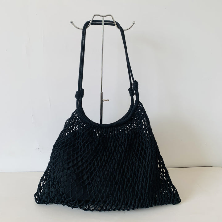 Mesh Beach Tote with Adjustable Drawstring Bowlift