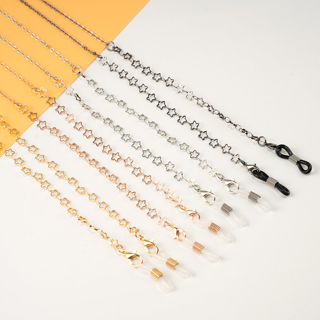 Star-Patterned Eyewear Chain Bowlift
