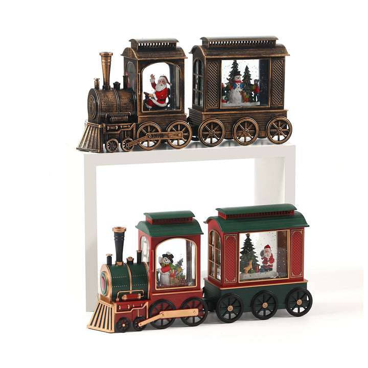 Decorative LED Christmas Train Figurine Bowlift