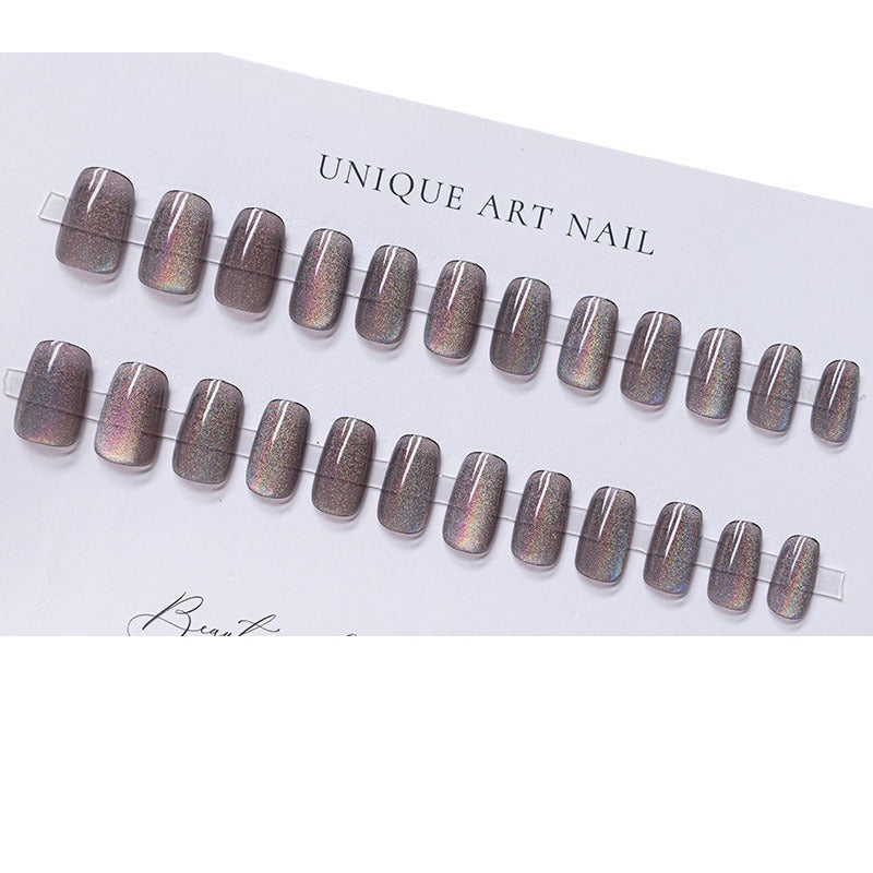 Elegant Holographic Press-On Nails