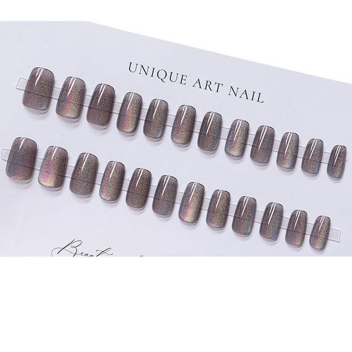 Elegant Holographic Press-On Nails