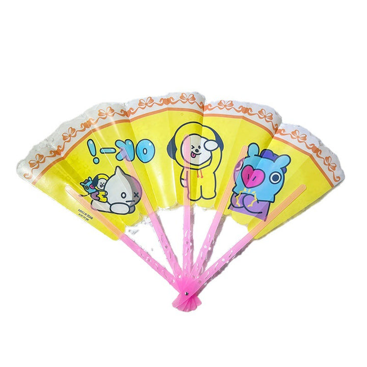 Ladies Colored Hand Fans in Cute Design Bowlift