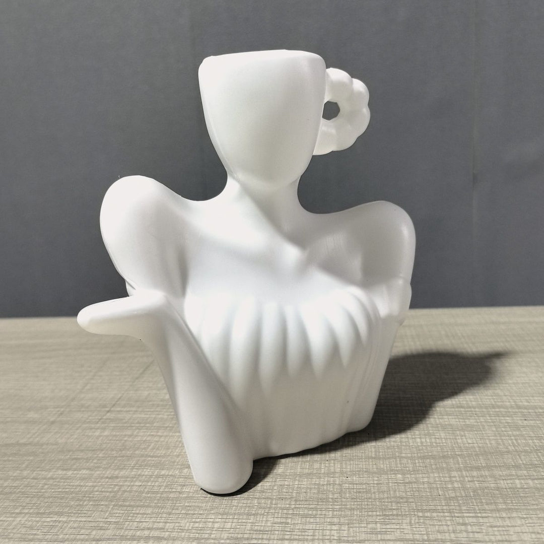 Decorative Lady Figure Watering Can Bowlift
