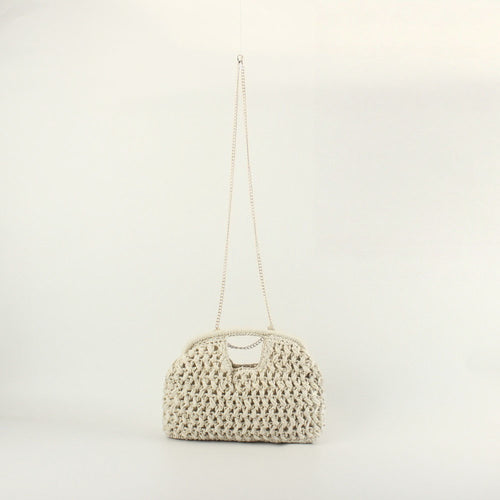 Fine handbag with metallic chain Bowlift