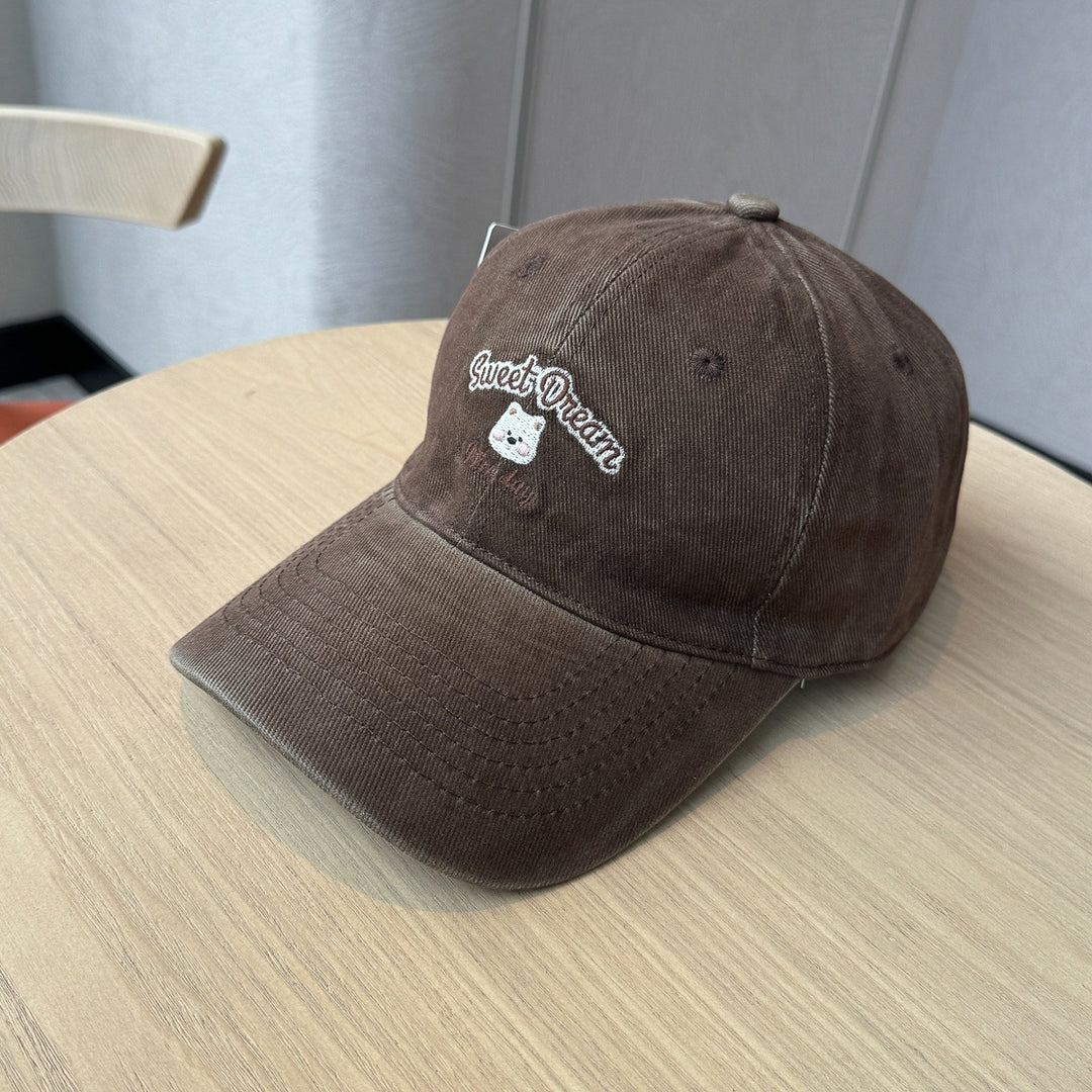 Women's Playful Embroidered Cap Bowlift