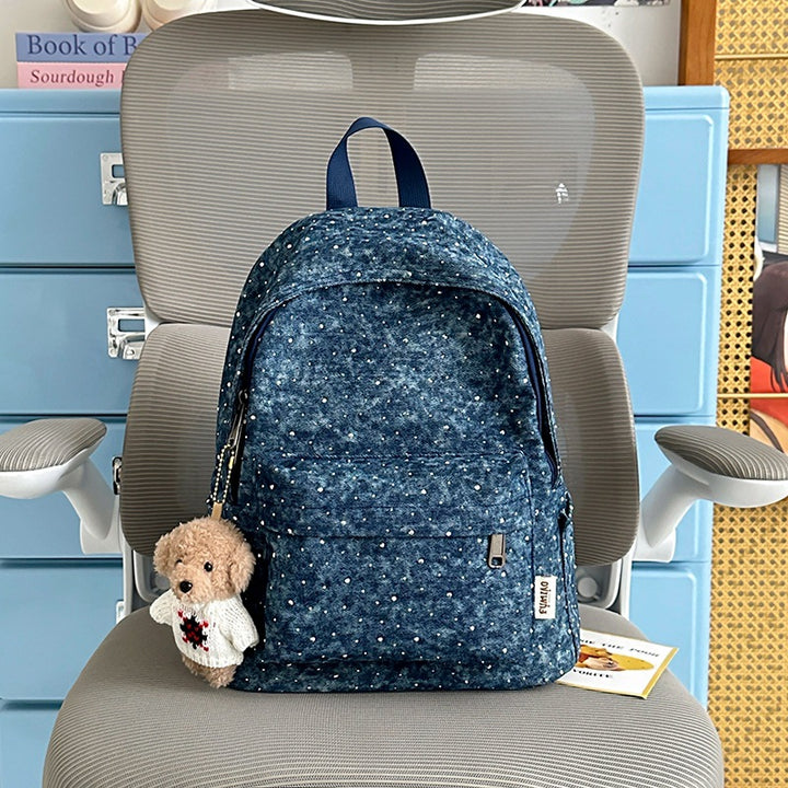 Casual Lightweight Backpack with Polka Dot Design Bowlift
