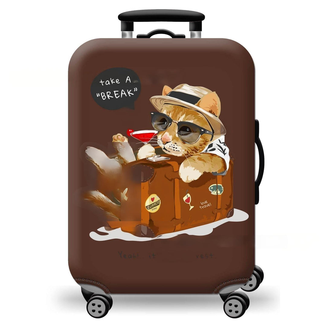 Unisex hard-shell suitcase with playful cat design Bowlift