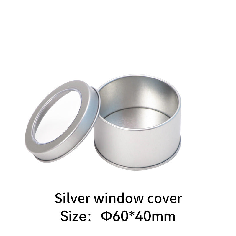 Rectangular metal storage tin with clear display window lid Bowlift