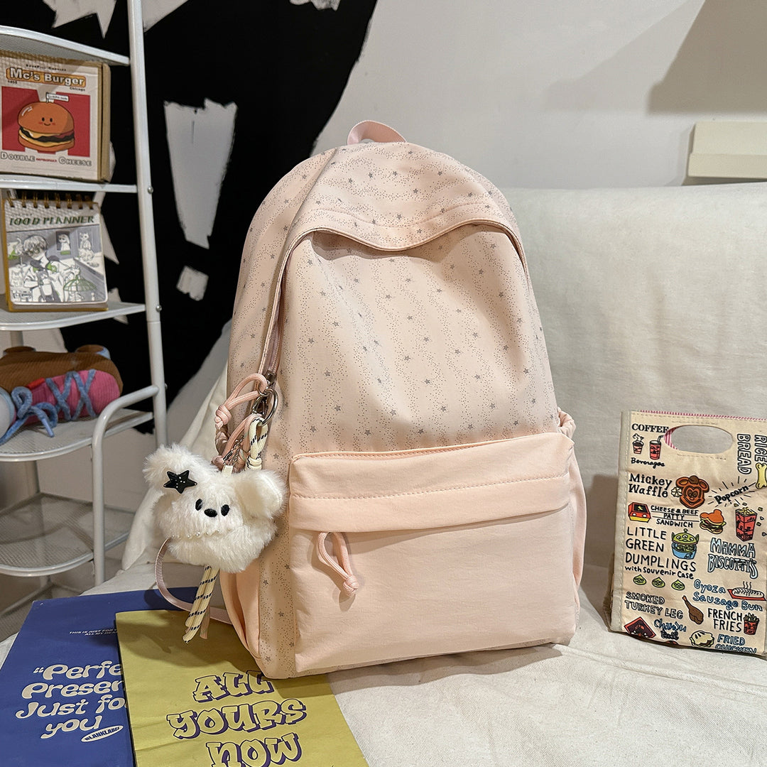 Backpack with Cute Star Design and Practical Storage Bowlift