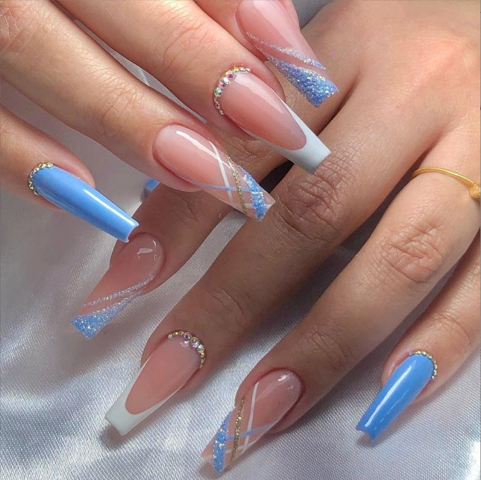 Decorative Long Acrylic Nail Art Extensions Bowlift