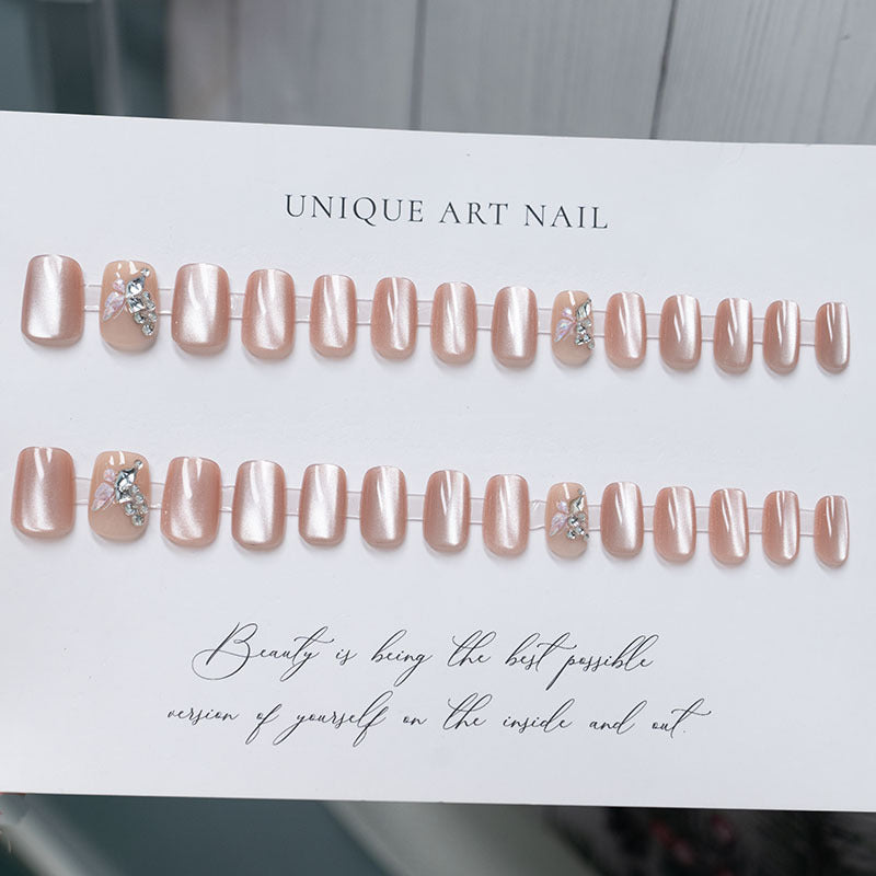 Elegant Floral-Embellished Press-On Nails