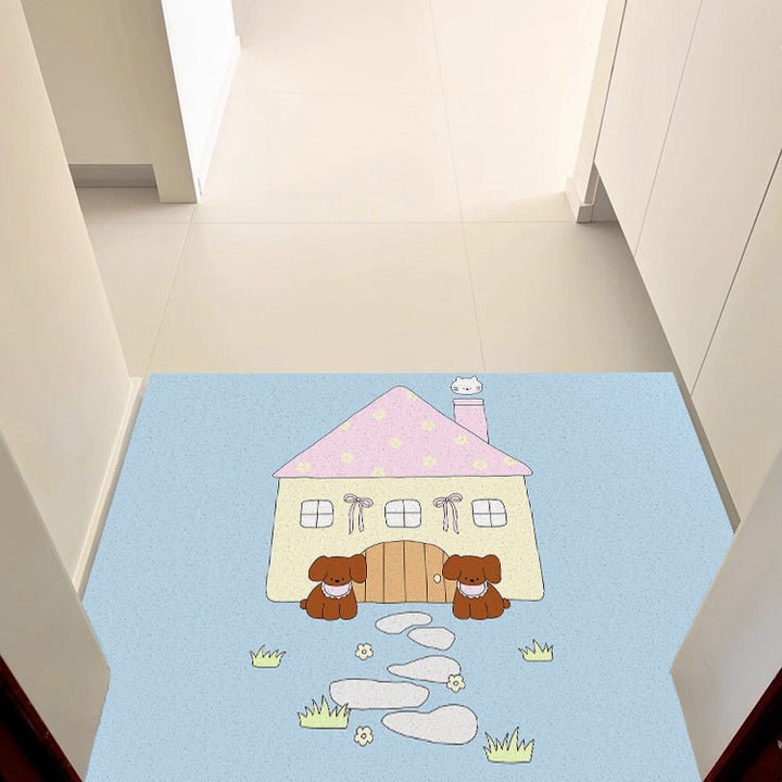 Cartoon-Themed Welcome Mat Bowlift