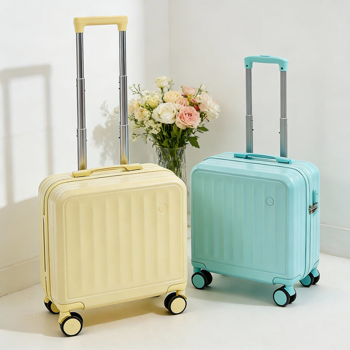 hardshell carry-on suitcase with telescopic handle and 360 degree spinner wheels Bowlift