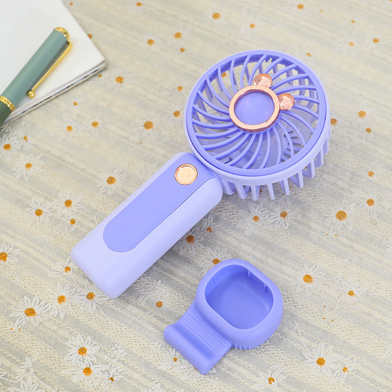 Ladies Portable Handheld Fan with Flexible Tilt Adjustment Bowlift
