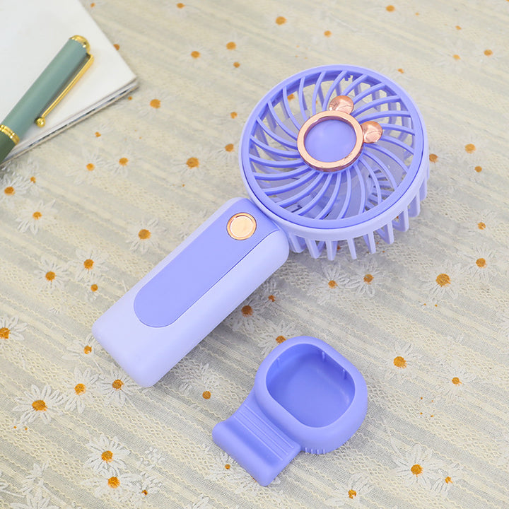 Ladies Portable Handheld Fan with Flexible Tilt Adjustment Bowlift