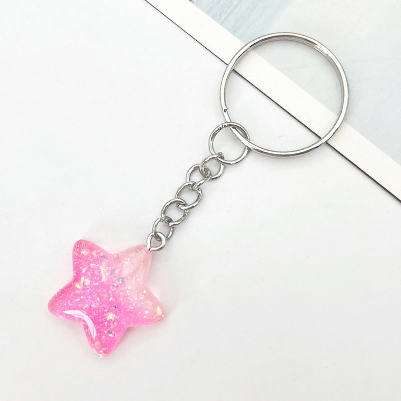 Star-Shaped Acrylic Keychain Bowlift