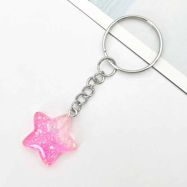 Star-Shaped Acrylic Keychain Bowlift
