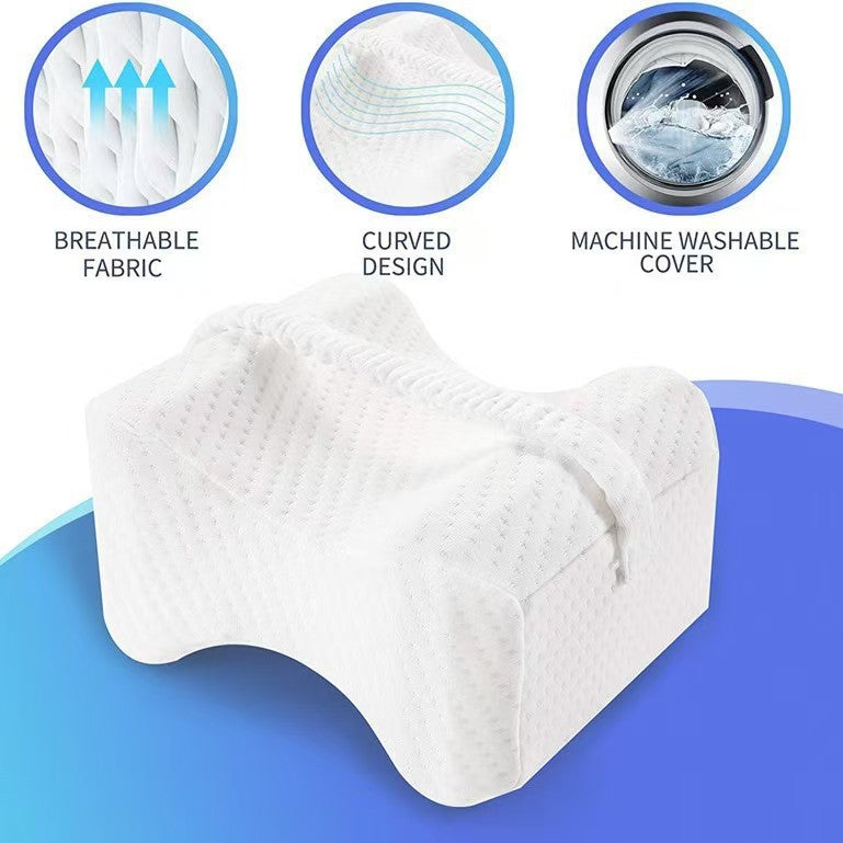 Contoured Memory Foam Knee Support Pillow for Side Sleepers Bowlift
