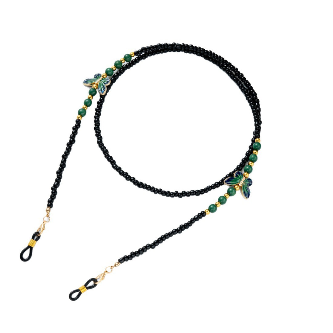 Beaded Eyewear Chain with Decorative Elements Bowlift