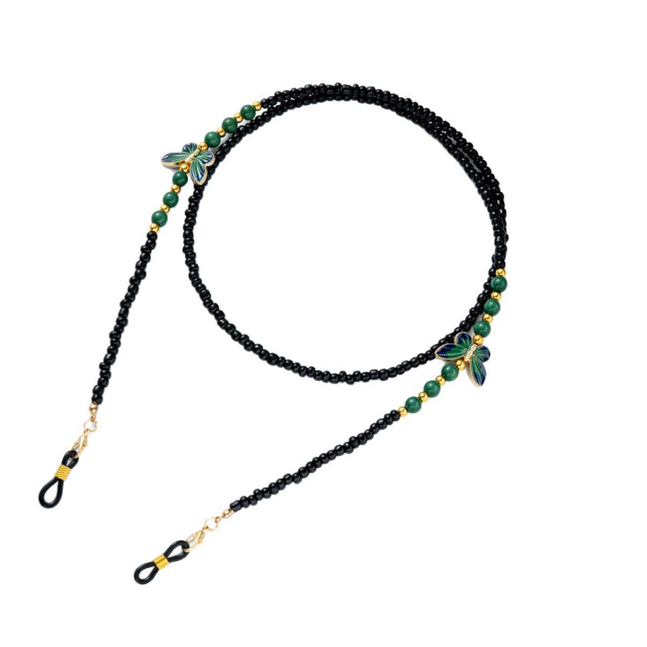Beaded Eyewear Chain with Decorative Elements Bowlift