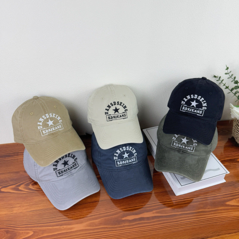 Men's Distressed Vintage Style Baseball Cap Bowlift