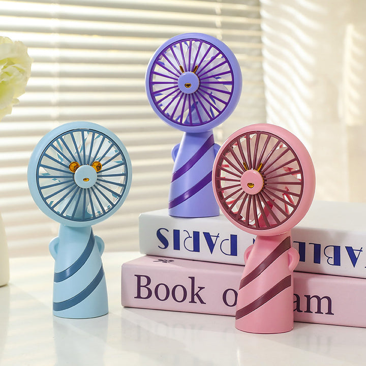 Women's Portable Mini Handheld Fan with Cute Design Bowlift
