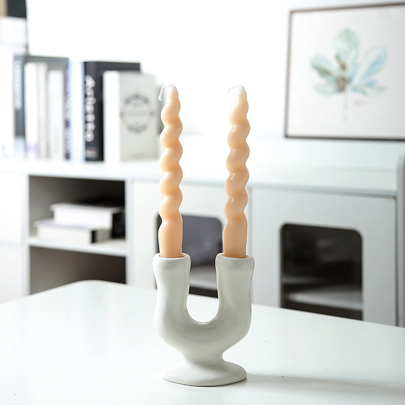 Artistic Double Chamber Candle Holder Bowlift